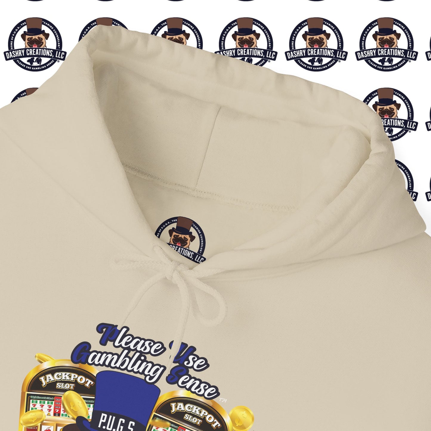 Slots “Everybody’s Got A System” Blue & Black Top Hat Unisex Heavy Blend™ Hooded Sweatshirt