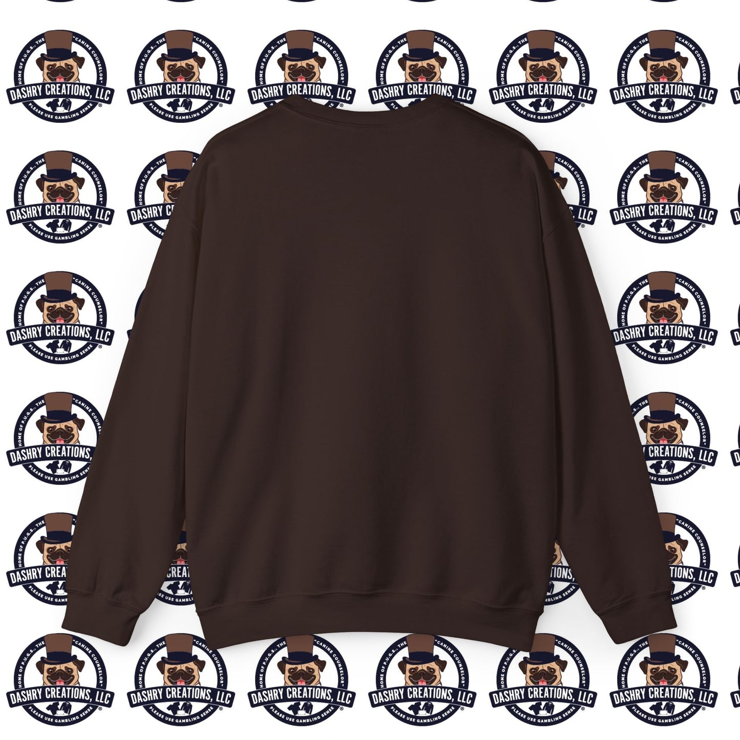 Slots “Everybody’s Got A System” Tan & White Backwards Baseball Cap Unisex Heavy Blend™ Crewneck Sweatshirt