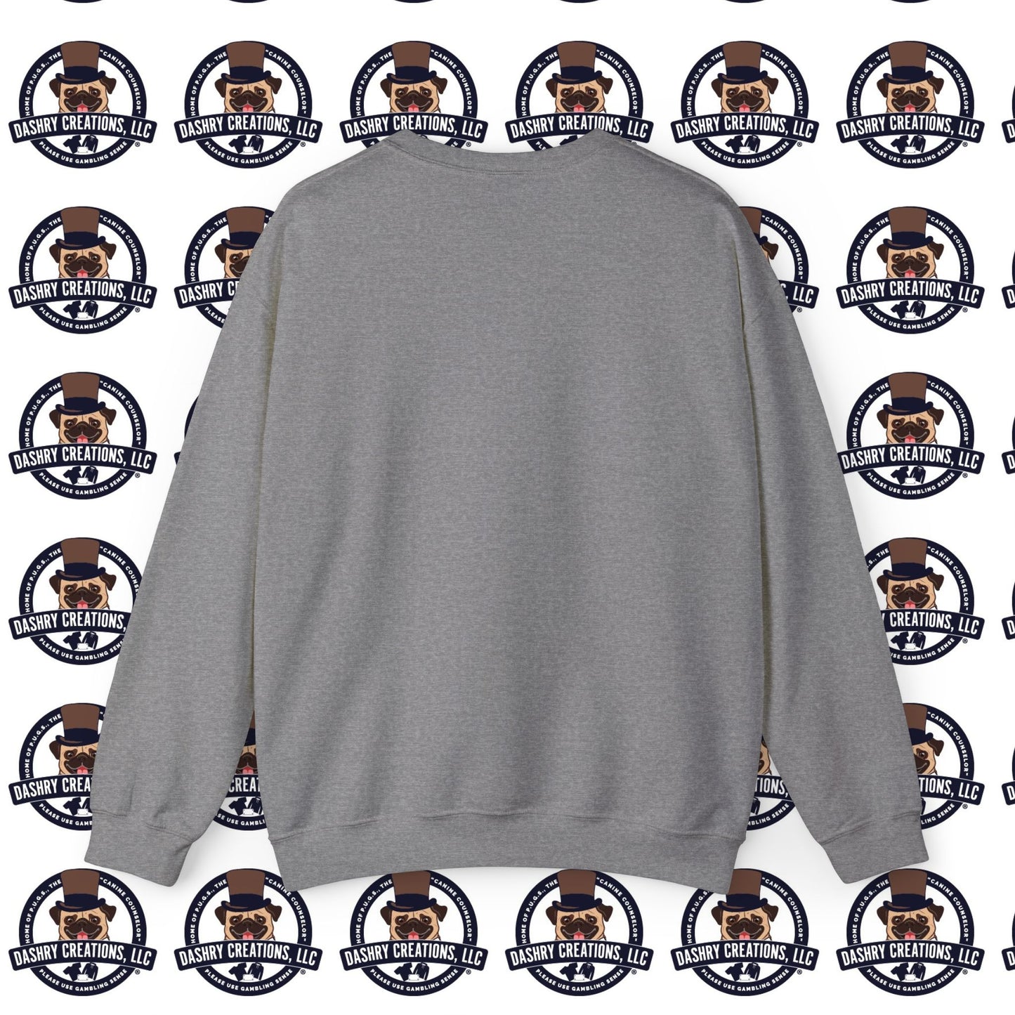 Slots “Everybody’s Got A System” Tan & White Backwards Baseball Cap Unisex Heavy Blend™ Crewneck Sweatshirt