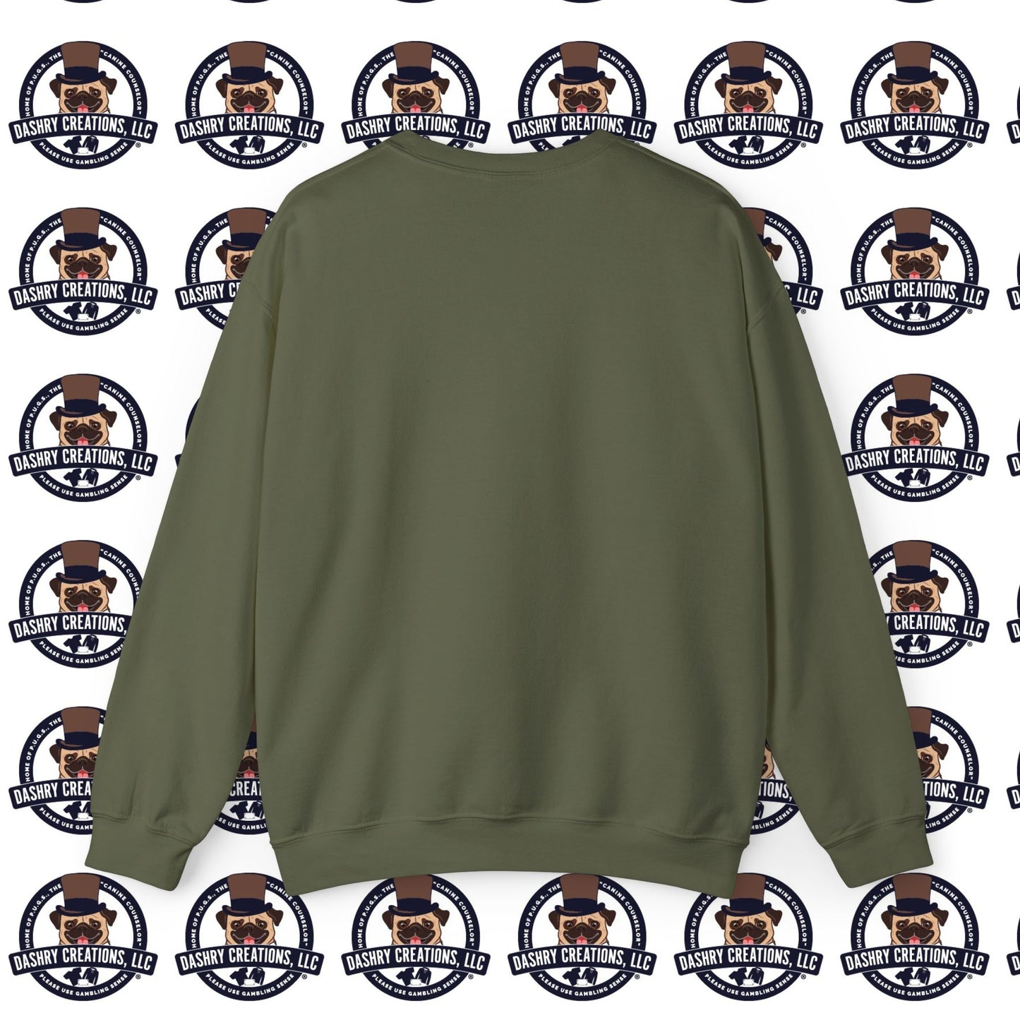 Slots “Everybody’s Got A System” Tan & White Backwards Baseball Cap Unisex Heavy Blend™ Crewneck Sweatshirt